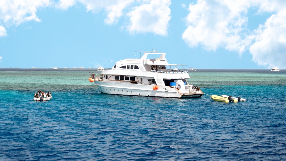 Boat trip to Tiran Island from Sharm