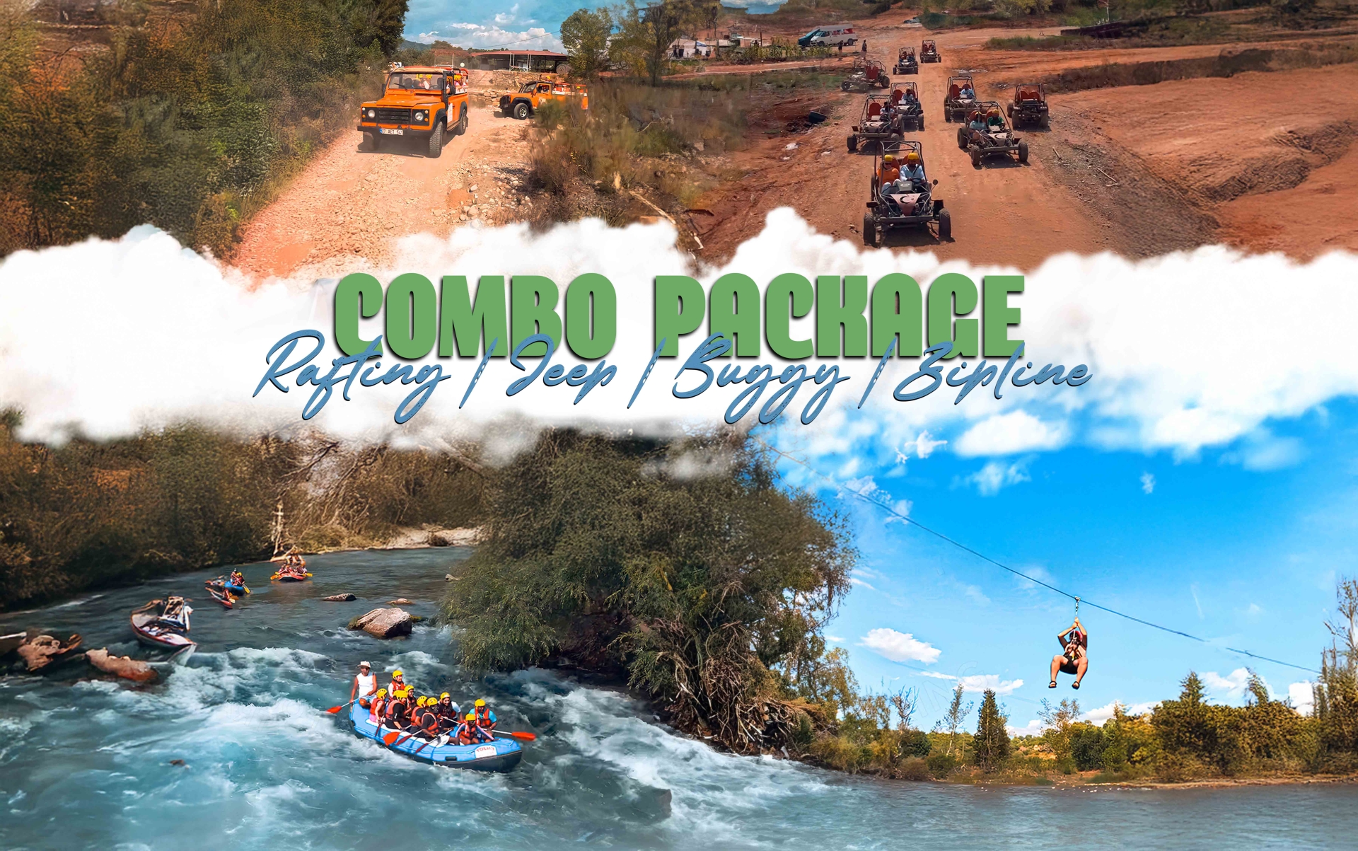 Alanya Combo: Rafting, Zipline, Canyon, ATV/Buggy & Lunch