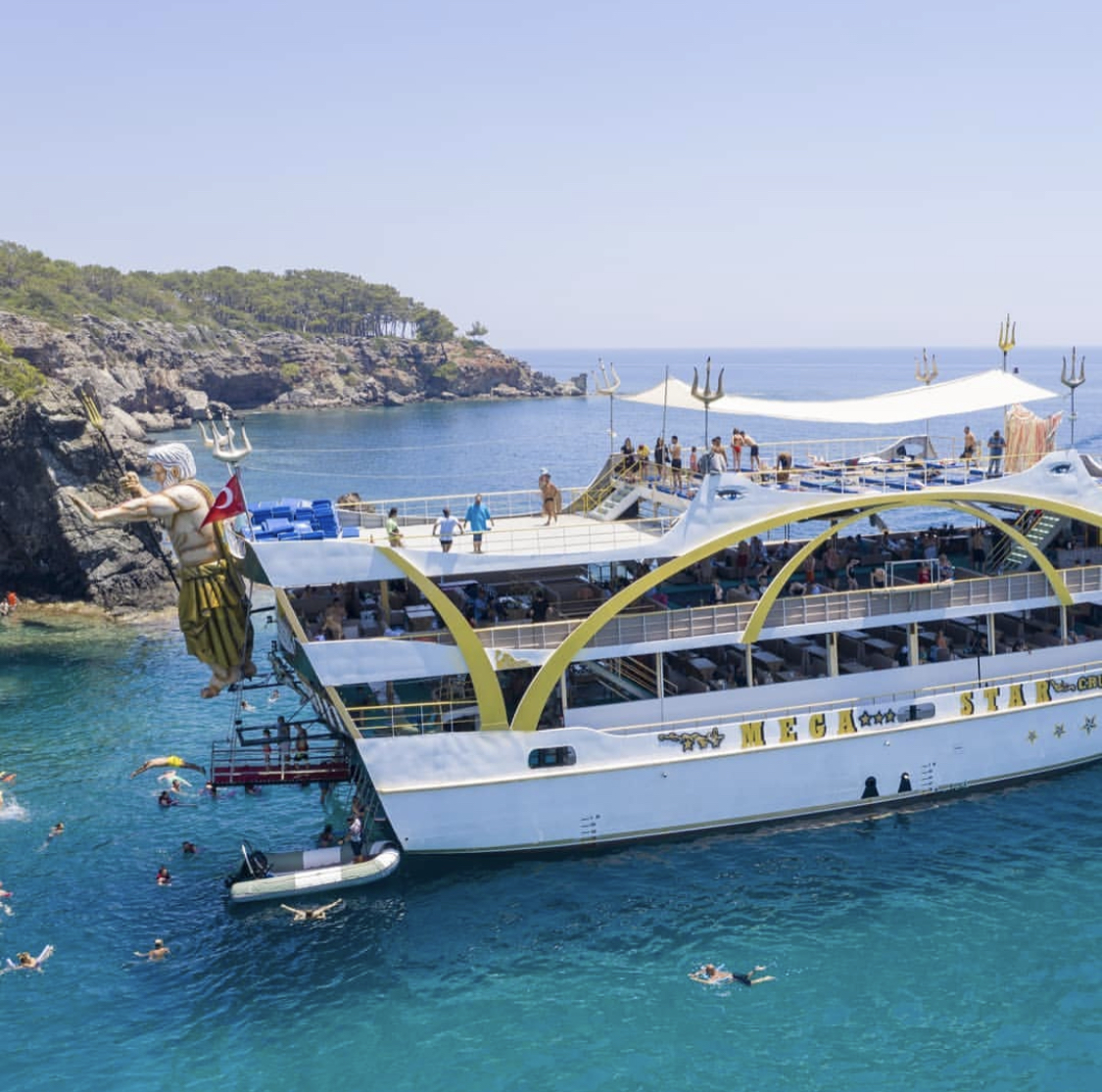 Belek: Megastar Catamaran Cruise With Foam Party Free Lunch and Swim Breaks